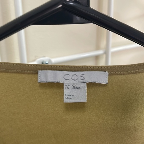 Cos - 100% Silk Sleeveless Shirt Flowly Top  - Green - SX - Picture 2 of 7